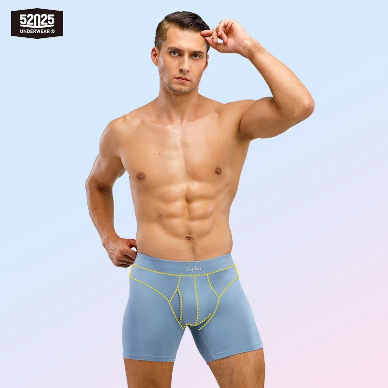 Hochwertige Herren-Boxershorts 52025 – weiche und bequeme Boxershorts aus Baumwollmodal. Ultimativer Komfort und Stil mit langen Boxern