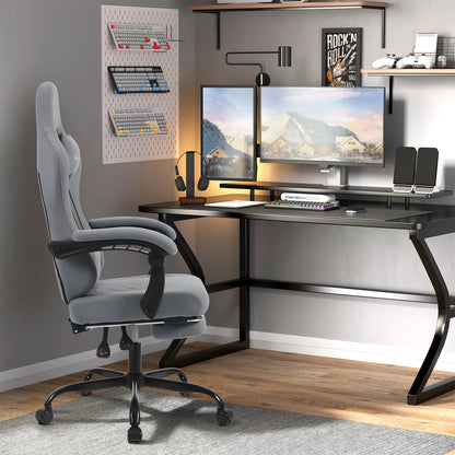 WOLTU Computer-Gamer-Stuhl, ergonomischer drehbarer PC-Gaming-Stuhl mit Taschenfederkissen, Massagefunktion für Büro und Zuhause
