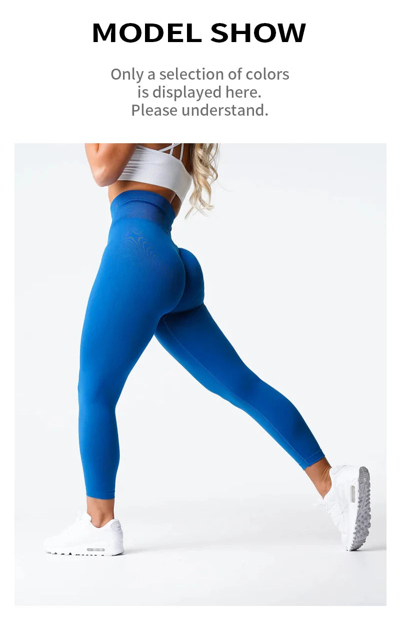 TKITK Solid Leggings Women Seamless Sports  Scrunch Bum Tights cycling shark pants Yoga shorts Gym navigation nv Workout wear.
