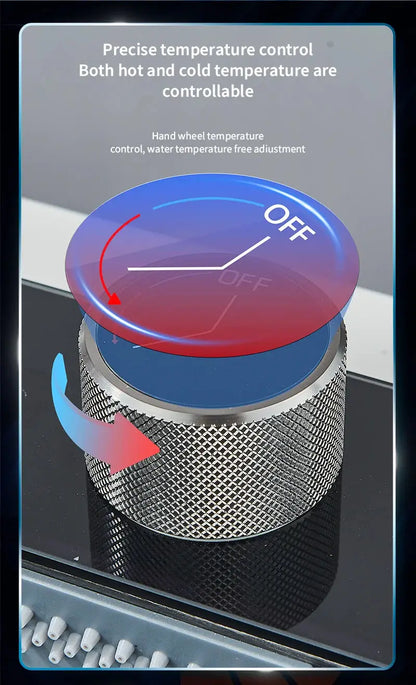 Wasserfall-Küchenspüle aus Edelstahl 304, großes Einzelschlitz-Wasserhahn-Set mit integrierter Digitalanzeige, Seifenspender, Tassenwascher