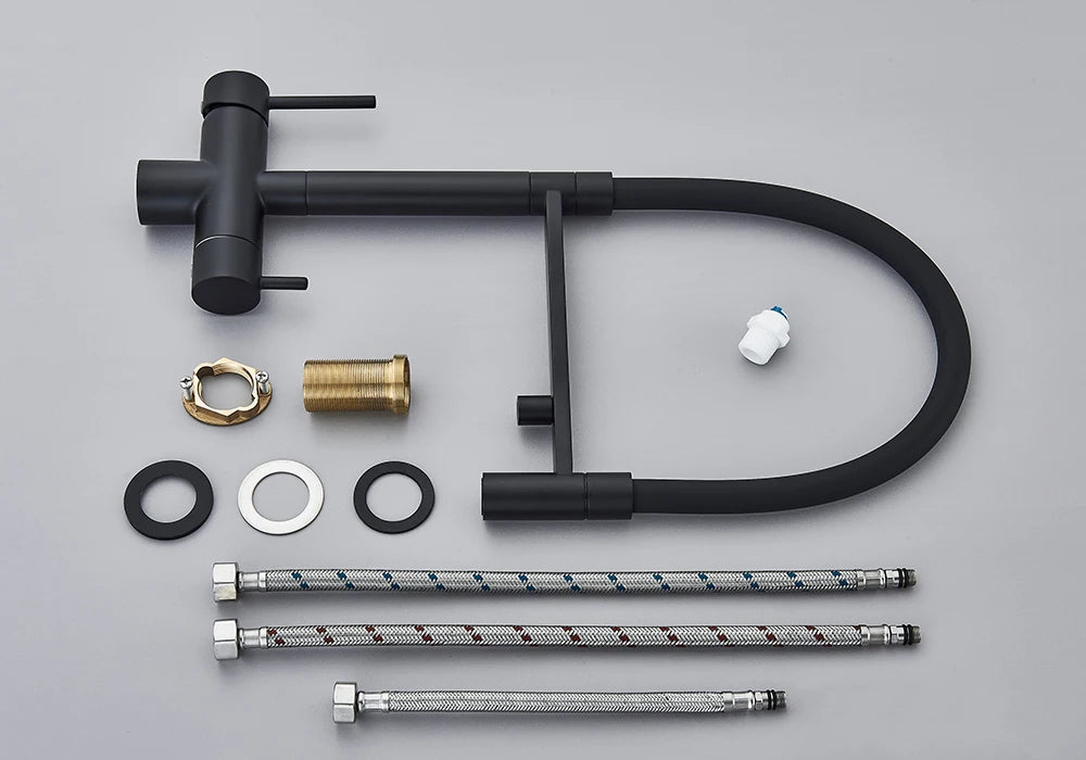 Black Grey Filtered Kitchen Faucet Water Filter Kitchen Faucets Filter Faucet Mixer Water Purification Water Drinking Water Taps