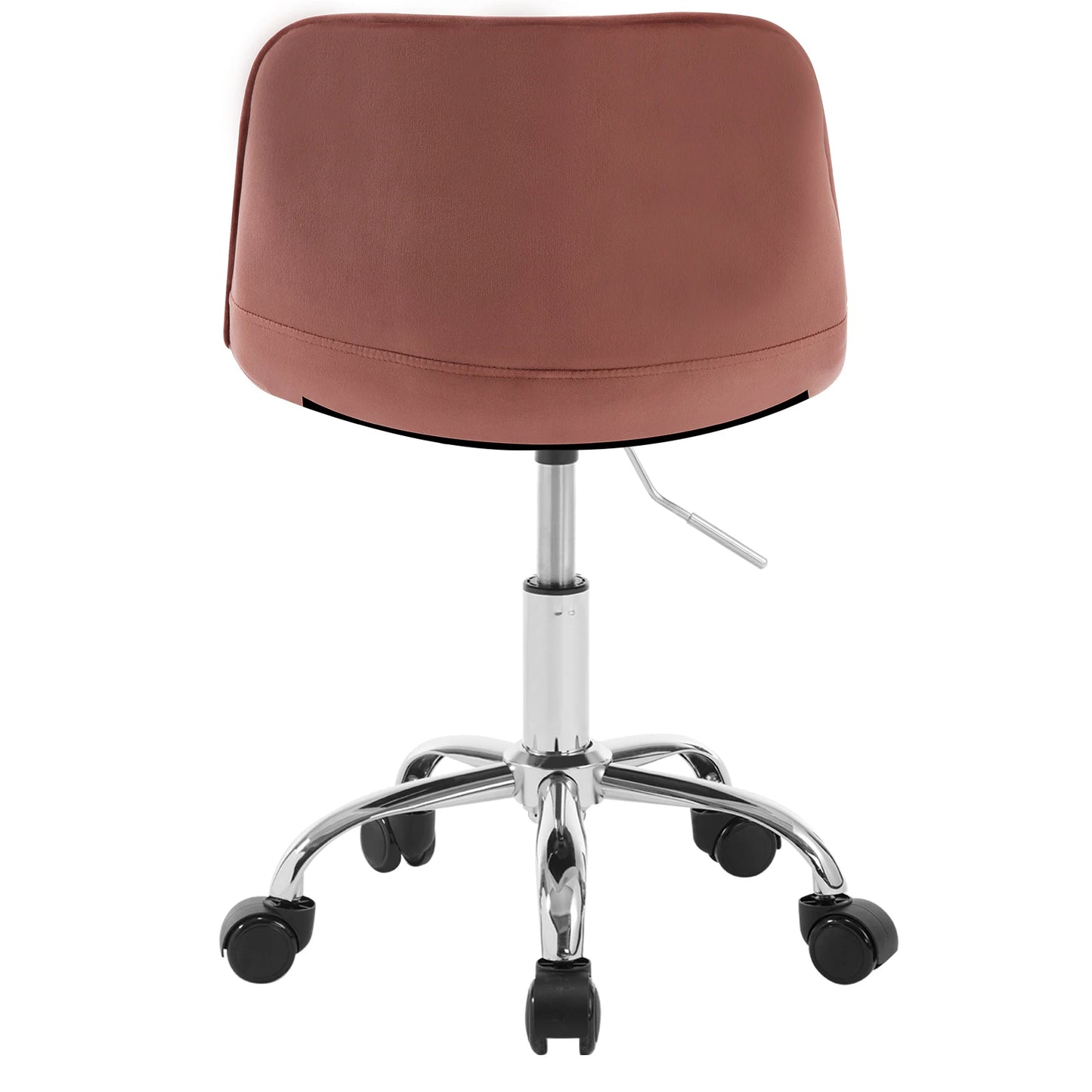 WOLTU Drehbarer Bürostuhl aus Samt, Make-up-Arbeitsstuhl, Ankleidehocker mit Rückenlehne, höhenverstellbarem, gepolstertem Sitz
