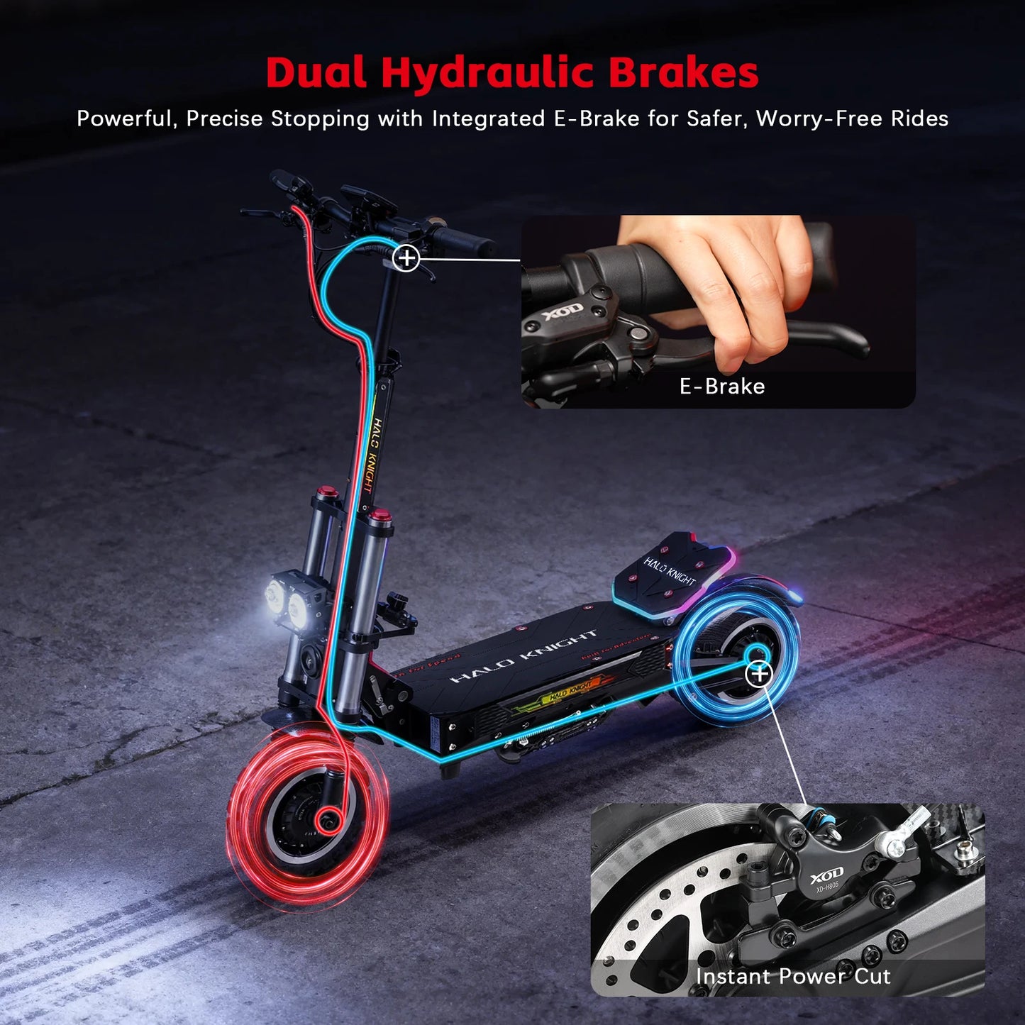 HALO KNIGHT T107Pro 6000W Adult Electric Scooters 95km/h Professional Powerful E Scooter 60V 38.4Ah Dual Motor Fast E-scooter.