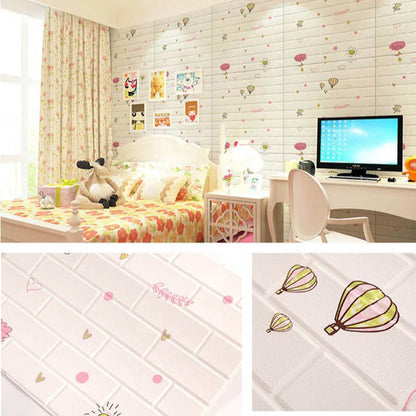 70cmx1m 3D Wall Sticker Faux Brick Bedroom Home Decor Waterproof Self Adhesive Wallpaper Living Room TV Background Decoration