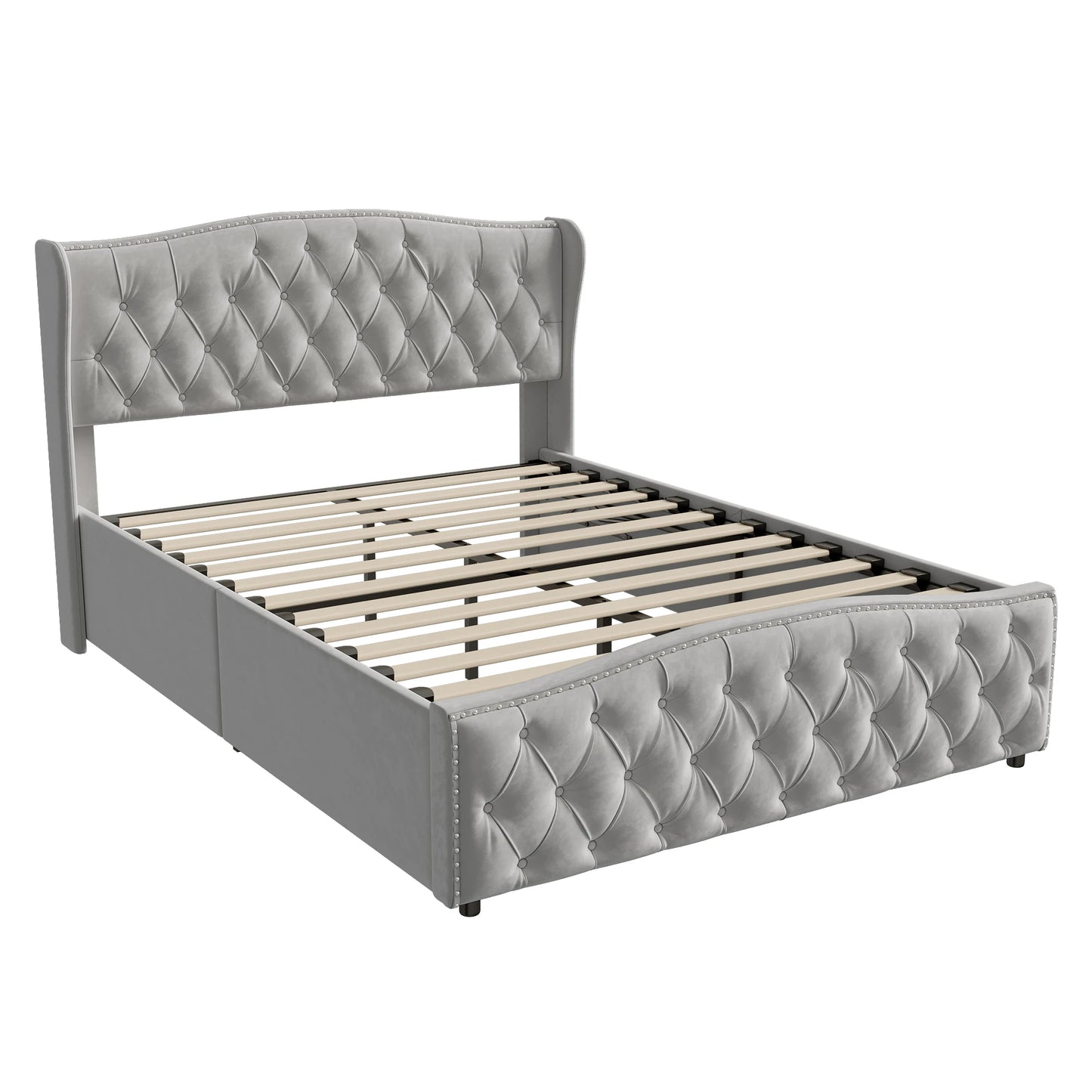 Rosahqnda hydraulisches Bett im modernen Stil, Stilvolles Doppelbett für Jugendliche, Kinder und Erwachsene, ohne Matratze