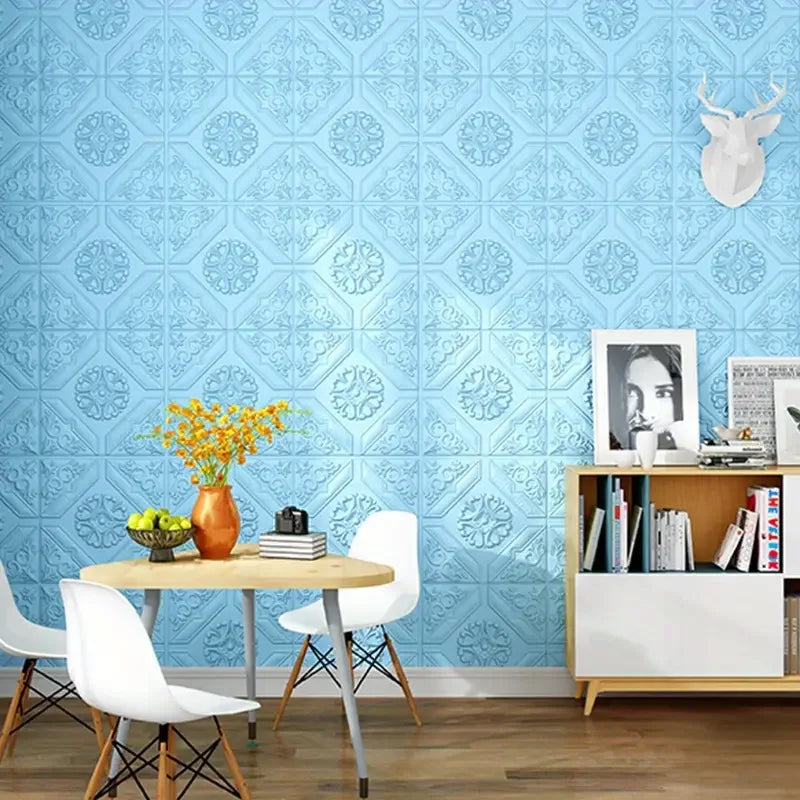 35*35cm Ceiling Roof Decoration Wallpaper Self-adhesive Bedroom 3D Waterproof Background Wall Wallpaper