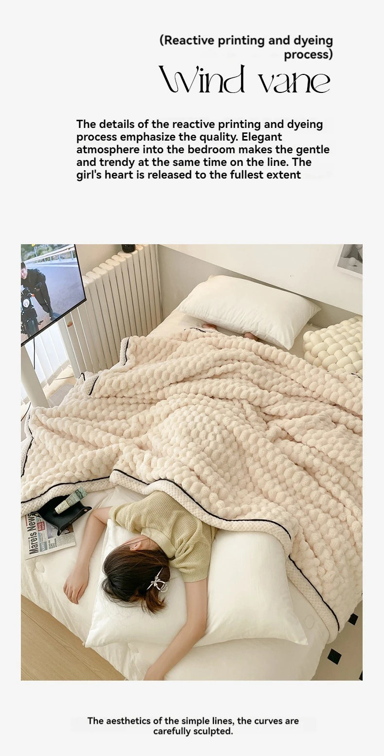 Turtle Velvet Autumn Winter Warm Sleeping Blanket Soft Comfortable Flannel Fleece Blankets for Bed Cozy Fluffy Warmth Blanket.