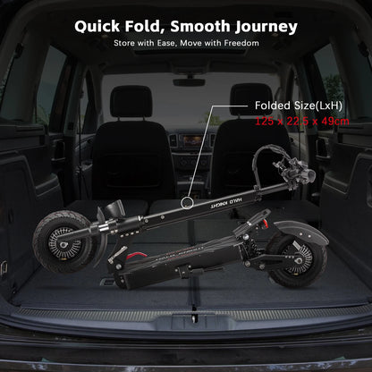 HALO KNIGHT T104 2400W Adult Electric Scooter 65KM/H Powerful Fast Scooter 52V 21Ah Folding Dual Motor E Scooter Cheap Escooter.