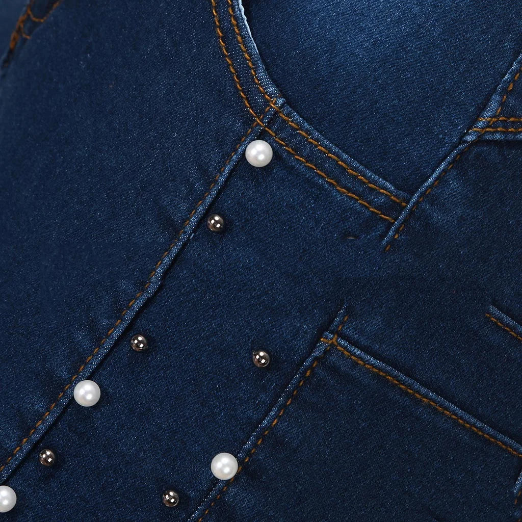 New Arrival Women's High Waist Jeans Fashion Slim High Elastic Jeans Skinny Denim Pencil Pants butt shaping jeans S-2XL.