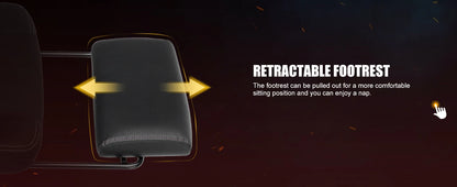 GTPLAYER Gaming Stuhl mit Fußstütze, ergonomischer Bürostuhl mit Netzrückenlehne, Schreibtischstuhl Gaming Sessel aus Stoff