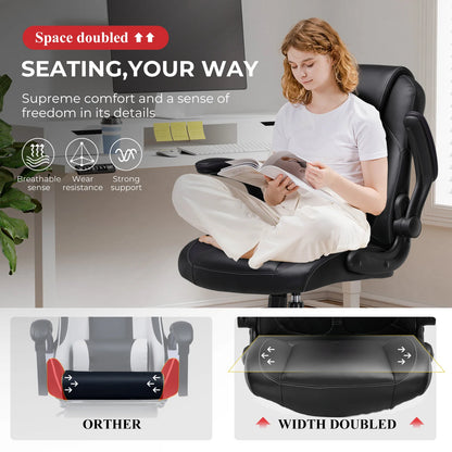 GTPLAYER Gaming Stuhl mit hochklappbarer Armlehne, Gamer Stuhl mit Schaukelfunktion, Ergonomischer Computer Gaming Stuhl