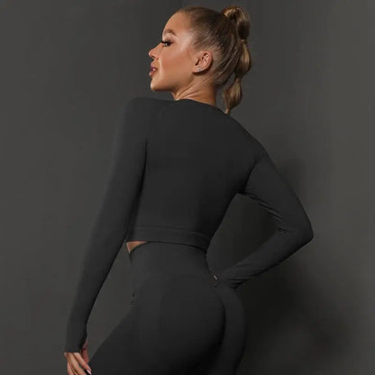 Cuties Women's Long Sleeve Top Sport Tops Yoga For Female Running Tight Tops Workout Suit Long Tee.