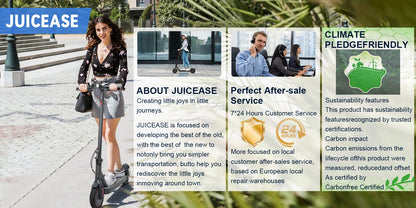 JUICEASE 2025 Solid Tire Electric Scooter 8.5/10 Inch 25/35KM Range Waterproof Escooter 31/35KM/H Fast Speed Scooter Electric.