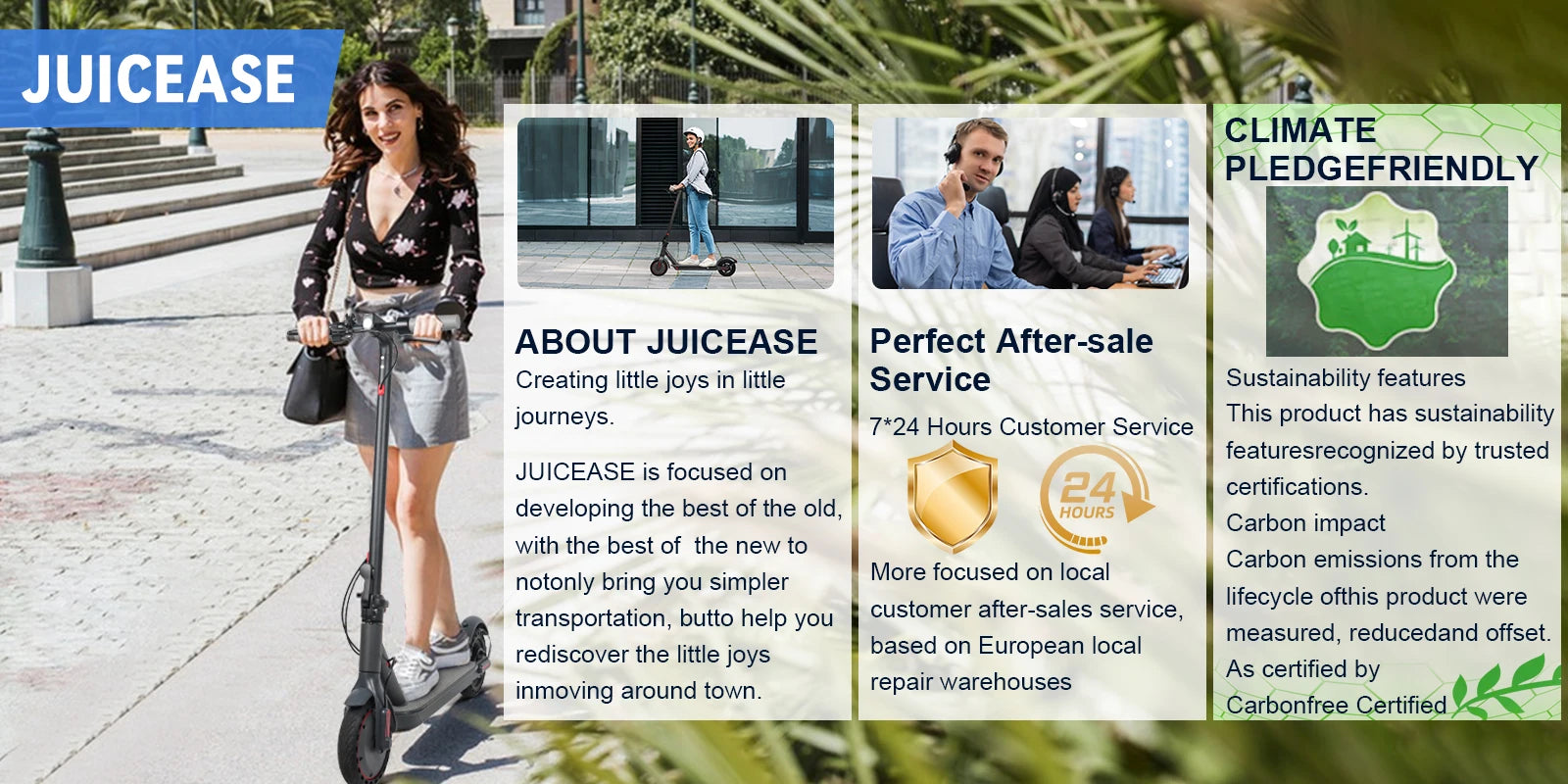 JUICEASE TX01 Electric Scooter for Adults 7.8Ah 350W Powerful Motor up to 31KM/H Speed Smart APP Electric Scooter with 5.2 Chips.