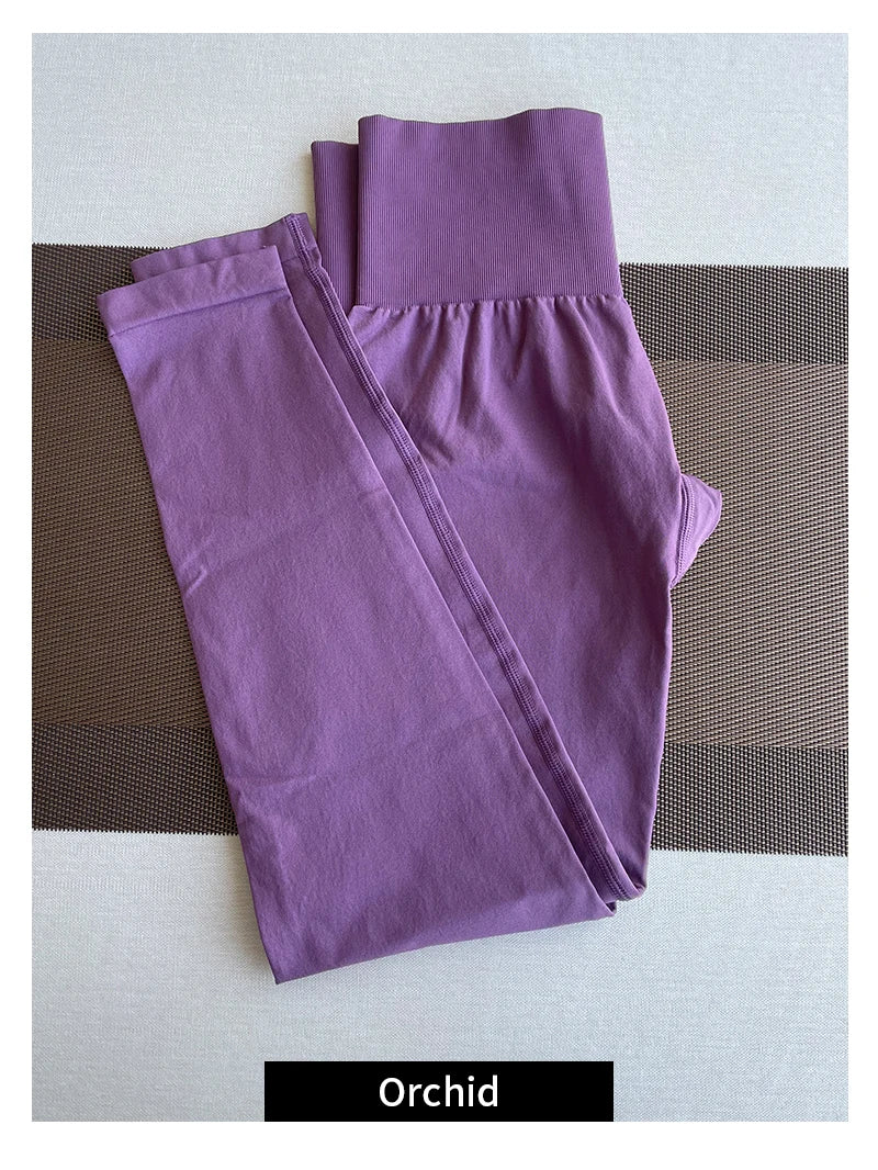 TKITK Solid Leggings Women Seamless Sports  Scrunch Bum Tights cycling shark pants Yoga shorts Gym navigation nv Workout wear