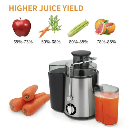 400W Electric Juicer Machine Juicer Wide fall for Whole Fruit Juicer Juicer vegables Fruit mix Blender with boot.