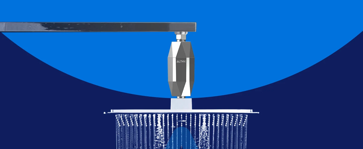 ALTHY Vitamin C Shower Head Water Filter, Reduces Chlorine,Softened water,Improves Dry Itchy Skin, Hair Dandruff, Eczema.