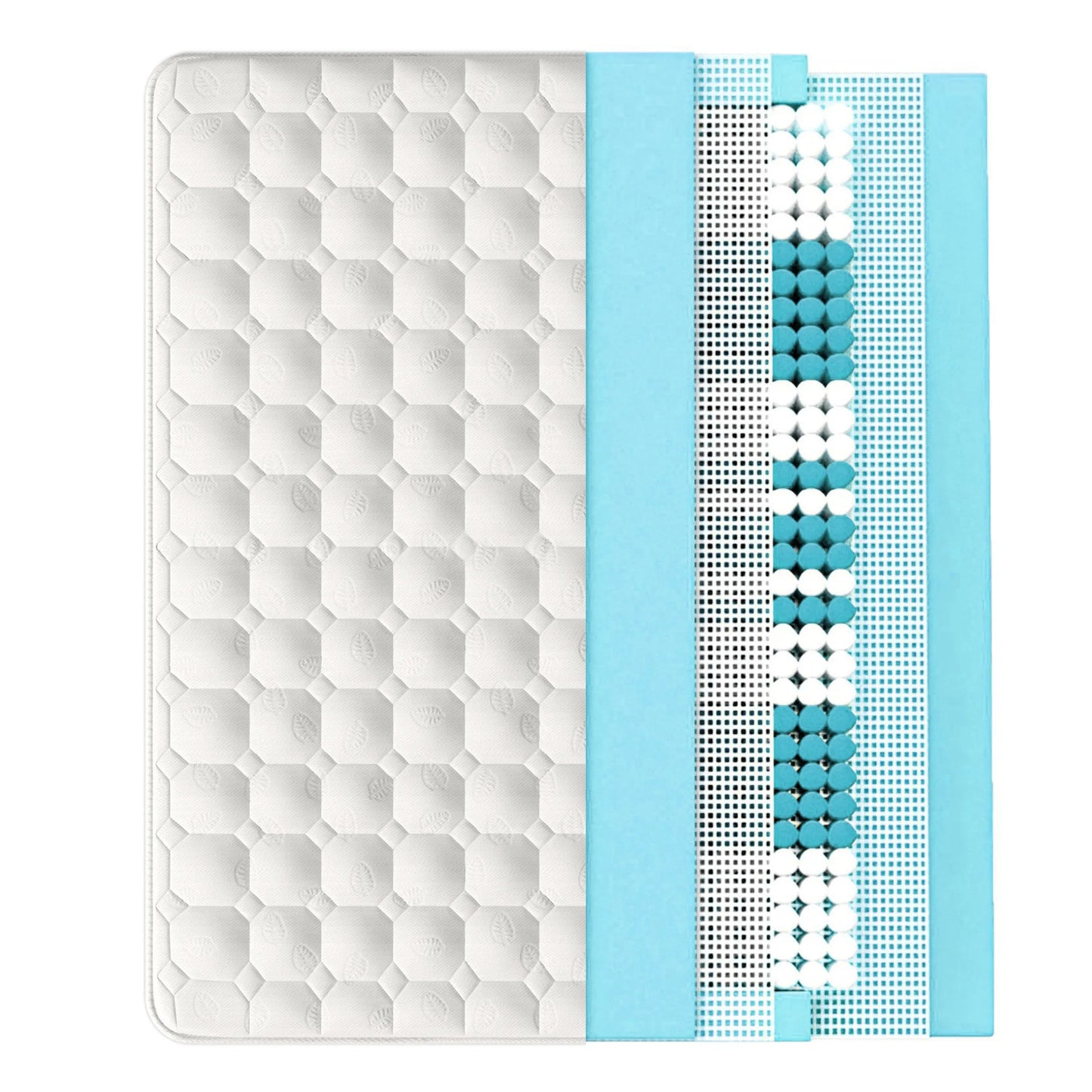 matratzen 140x200 90x200 160x200cm 7 Zonen Kaltschaum Matratze, Taschenfederker, Härtegrad H3, 25cm Höhe,versteppter Mikrofaserbezug-Topping