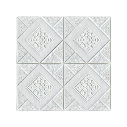 10Pcs 70*70cm Ceiling Wallpaper 3D Brick Waterproof Wall Stickers Foam Wall Paper Self-Adhesive Home Decor