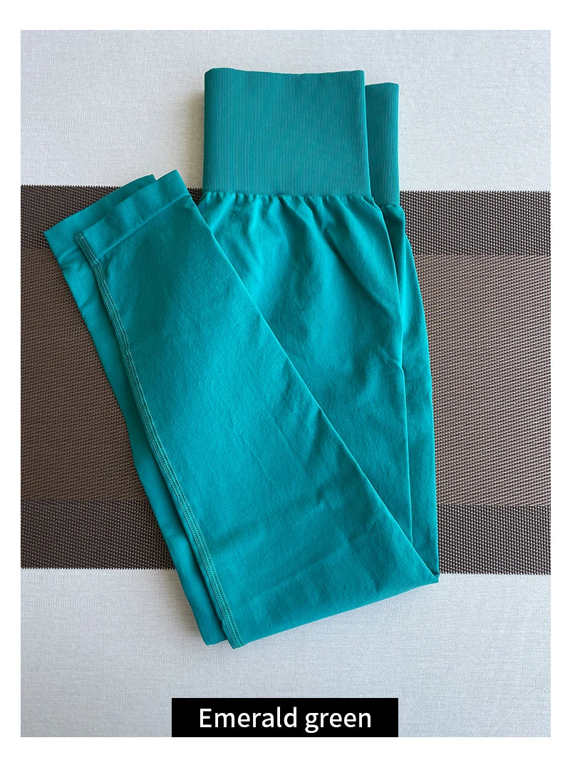 TKITK Solid Leggings Women Seamless Sports  Scrunch Bum Tights cycling shark pants Yoga shorts Gym navigation nv Workout wear