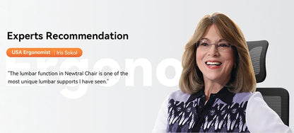 NEWTRAL MagicH-BPro Ergonomischer Stuhl mit Fußstütze, automatisch ausgestellter Rückenlehnen-Kopfstütze, adaptive Unterstützung für den unteren Rücken, 300 Pfund Gewicht