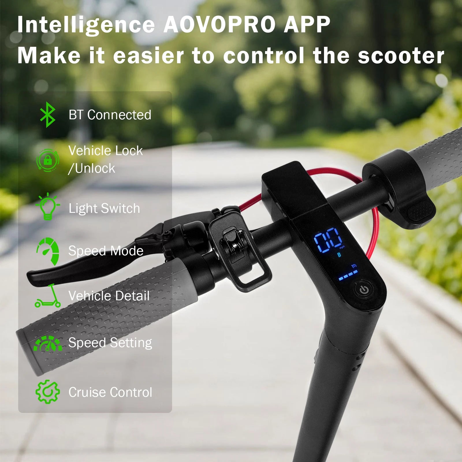 AOVOPRO ES80 500W Electric Scooter for Adults 35KM Long Range 31KM/H Fast Speed Folding Electric Scooter 8.5 Inch Smart Escooter.