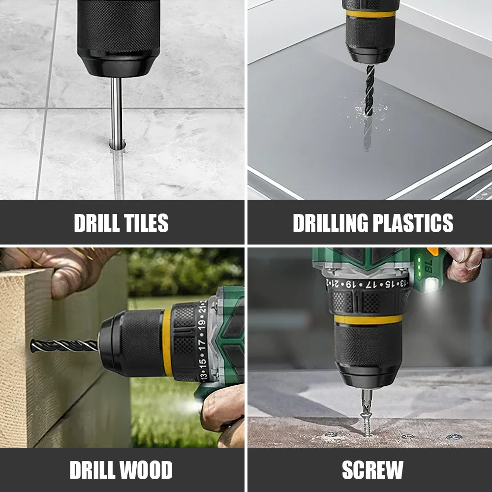 55N.M 10MM 23 + 1 Drehmoment Bürstenlosen Elektrischen Schlagbohrmaschine Metall Ratsche Chuck Akku-bohrschrauber Elektrische Schraubendreher DIY power Tools