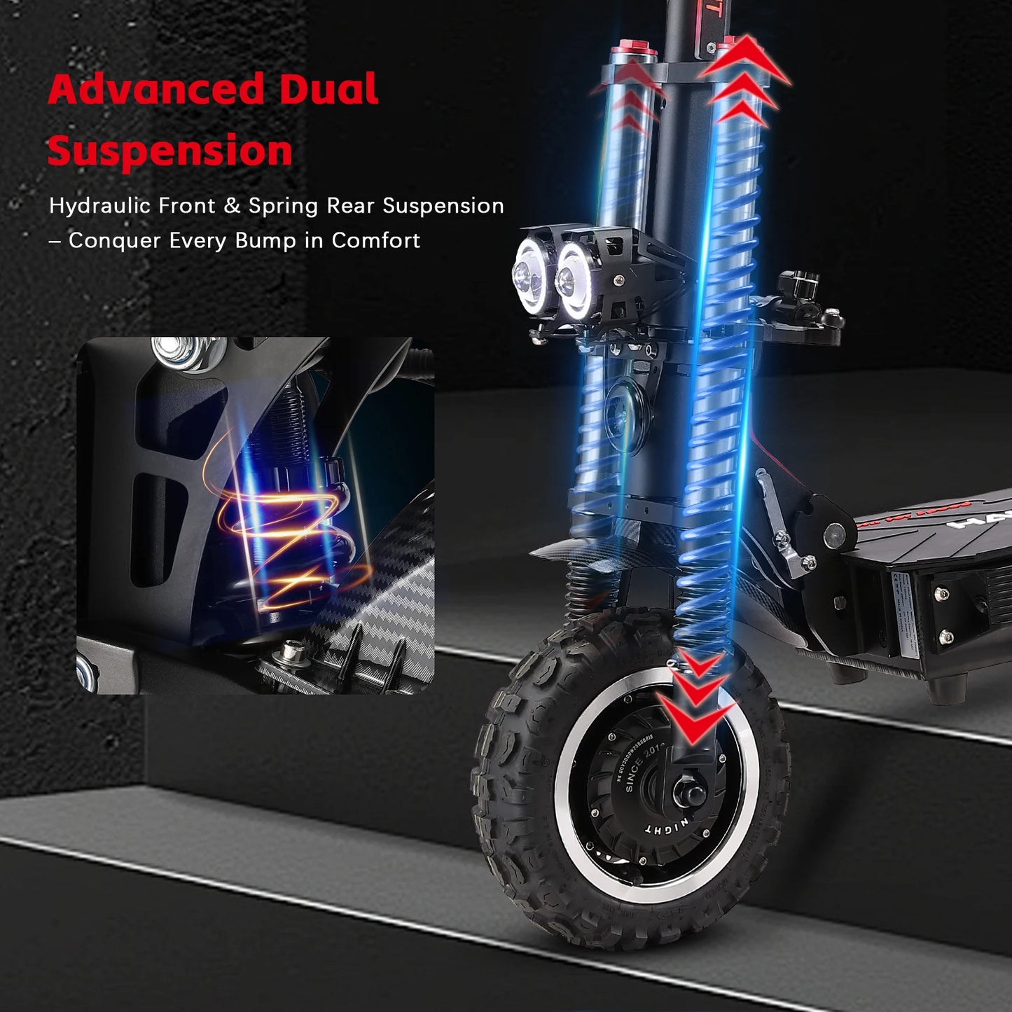 HALO KNIGHT T107Pro 6000W Adult Electric Scooters 95km/h Professional Powerful E Scooter 60V 38.4Ah Dual Motor Fast E-scooter.