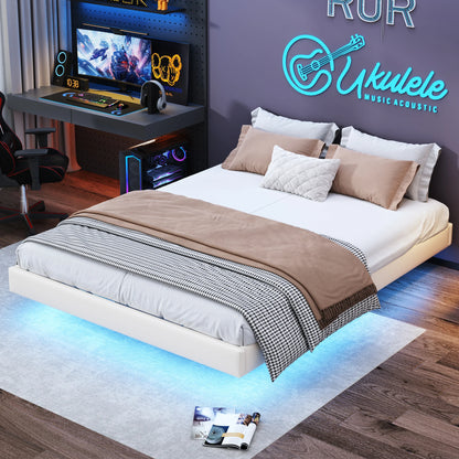 Rosahqnda Polsterbett, 160 x 200 cm, Doppelbett mit Stauraum, Bettrahmen mit Holzlattenrost, ohne Kopfteil,(ohne Matratze)