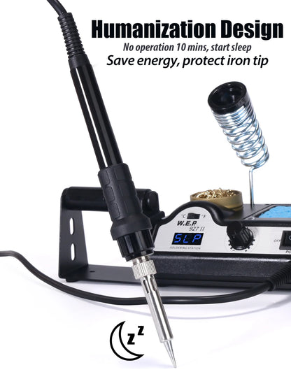 WEP 927-II 2 helfende Hände, elektrische Lötkolbenstation, Digitalanzeige, 60 W, Lötkolben-Set, Temperatureinstellung, Schweißen zu