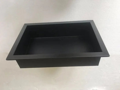 Schwarzer Aufbewahrungsschrank für Badezimmer, verdeckter integrierter Wandschrank, Nische, Edelstahl, Hotel-Wandschrank, Toilette