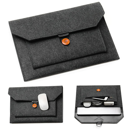 11.6/13/14/15"Laptop Sleeve Felt Ultralight Notebook Tablet Pad Case Multi-pocket Pouch Bag Briefcases for Apple Macbook/ Asus.