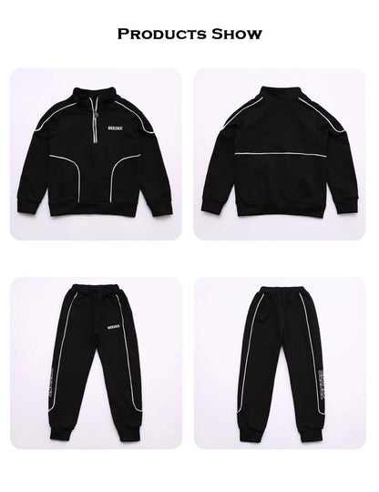 Spring Autumn Teenager Boys Clothing Sets Child Fashion Letter Sweatshirt + Pants 2Pcs Kids Tracksuit 4 5 6 7 8 9 10 11 12 Years.