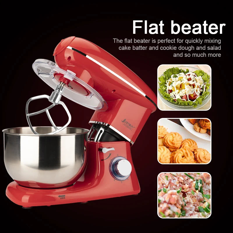 Kitchen Food Processor With Juicer Meat Grinder Chopper Stand Cream Egg Whisk Mixer  Blender Cake Dough Bread Maker Machine.