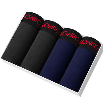 4 stücke Boxer Shorts Schlüpfer der Männer Homme Unterhose Boxershorts Unterwäsche für Mann Baumwolle Männliche Paar Sexy Set Calecon Lot weiche Box