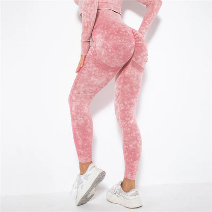 Hamidou Cropped Top Gym Set Seamless Women Yoga Workout Set Fintess Clothing Push Up Leggings Sport Wear Women Suits Tracksuit