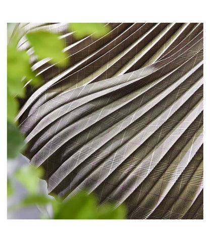 Looks Thin Pleated Skirt 2025 New High Waist A-line Skirt Mid-length Big Size Plaid Skirt Long Pleated Skirt Length 75-90cm