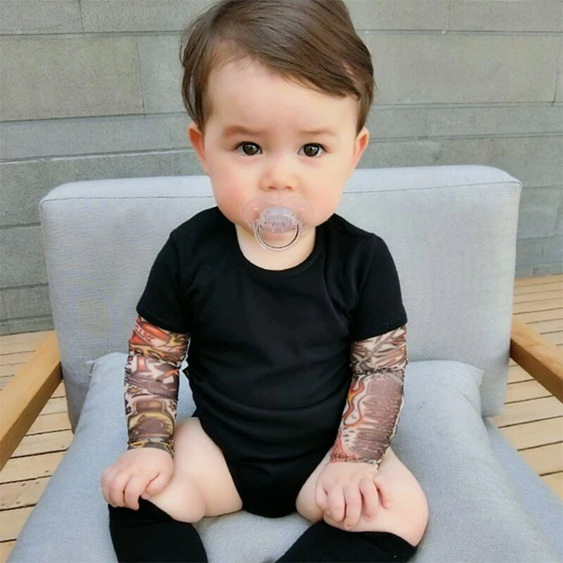 Baby Body Jungen Mädchen Tattoo Gedruckt Patchwork Overall Neugeborenen Kostüm Casual Outfits Kleinkind Kleinkind Kinder Kleidung Bodys.