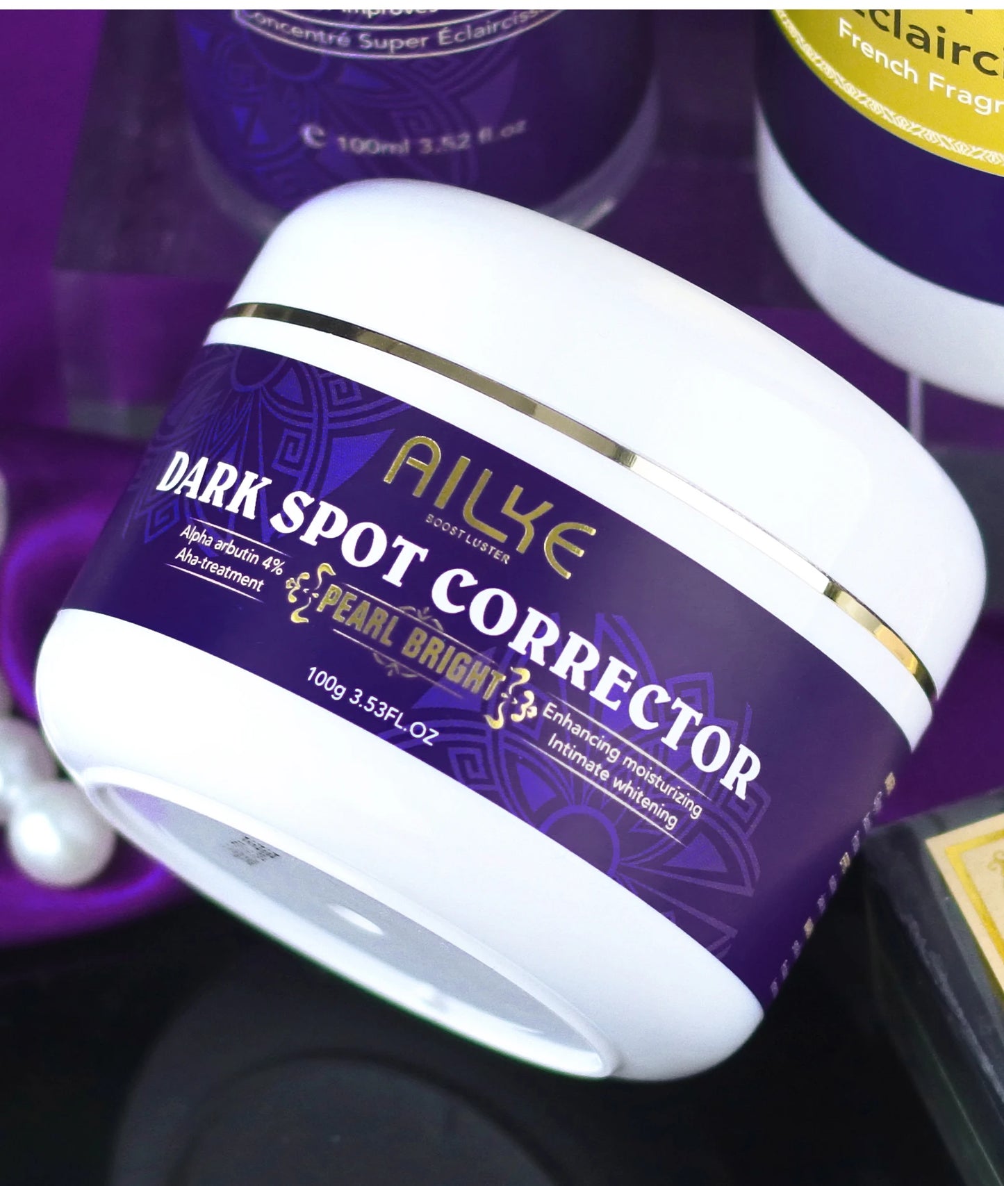 AILKE Double Glutathione Dark Spots Remover Face Cream, For Armpit, Elbows, Legs, White Spots, Age Spots, Sun Spots, Freckles.