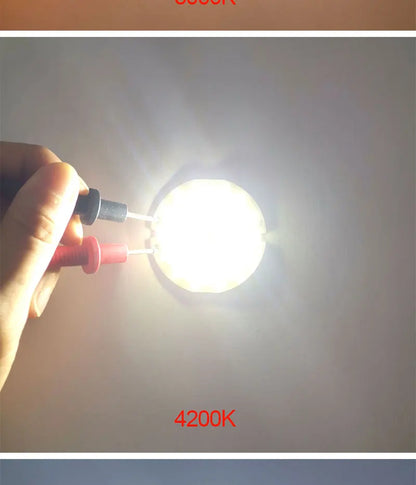 3V LED-Licht, 50 mm Durchmesser, runder COB-Chip, Doppelring-LED-Lampe, 3,7 V, 5W LED-Birne für DIY-Arbeitsscheinwerfer, Hausdekor-Beleuchtung.