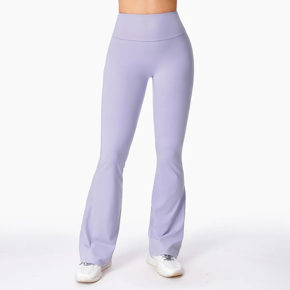 New Arrival Lulu Micro Stretch Wide Leg High Waist Yoga & Fitness Pants Naked Sports Wear Solid Pattern for Running Exercise.