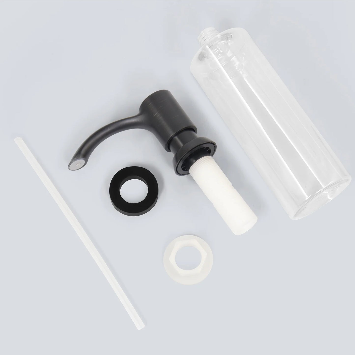 Samodra Nickel Soap dispenser Black Kitchen sink Counter Liquid Soap Dispenser Bottle kitchen accessories 360ml  Built in Pumps