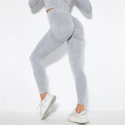 Hamidou Cropped Top Gym Set Seamless Women Yoga Workout Set Fintess Clothing Push Up Leggings Sport Wear Women Suits Tracksuit