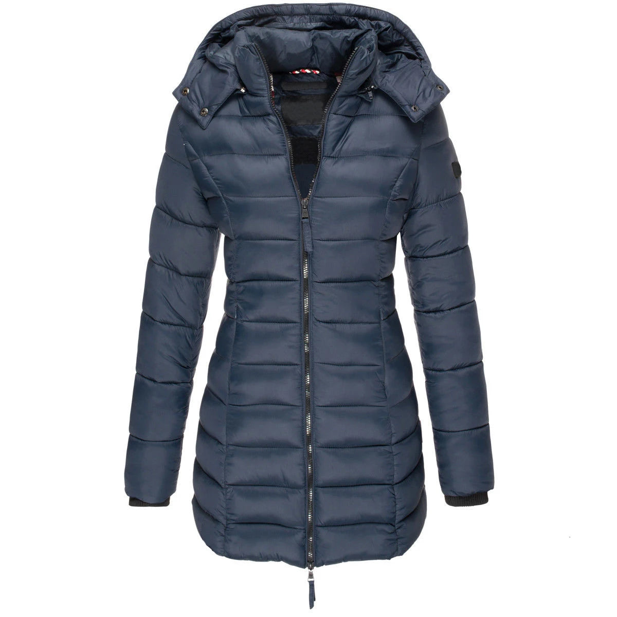 Winter Jacken für Frauen Zipper Mit Kapuze Baumwolle Gepolsterte Jacken Langarm Warme Mantel Schlank Parka Weibliche Tragbare Outwear.