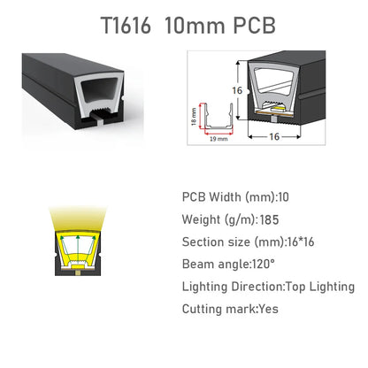 LED Neon Light Rope Tube Black Silica Gel Soft Lamp Tube WS2811 WS2812B SK6812RGBW Flexible Led Strip 5050 IP67 Waterproof 1-5M.