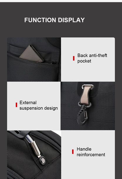 Wasserdichte 20-Zoll-Laptop-Rucksäcke USB-Lade Schultasche Diebstahlsicherer Herren-Rucksack Reiserucksack Männlicher Mochila Hohe Kapazität.