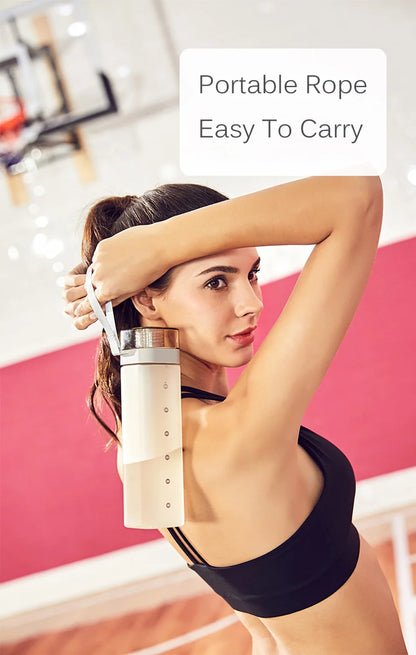 Fashion Square Frosted Plastic Water Bottle Portable Leakproof Transparent Gym Bottle Outdoor Sport Direct Drinking Cup BPA Free.