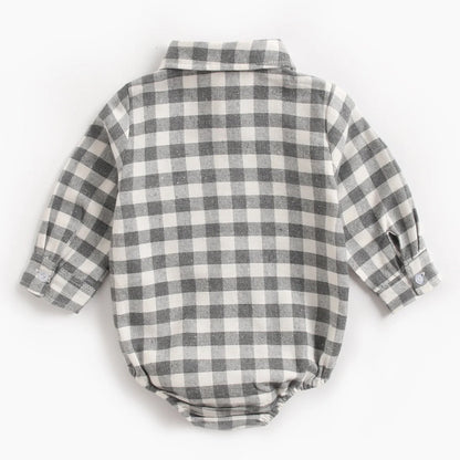 Sanlutoz Plaid Baumwolle Baby Jungen Bodys Langarm Baby Kleidung Mode Neugeborenen Body für Jungen.