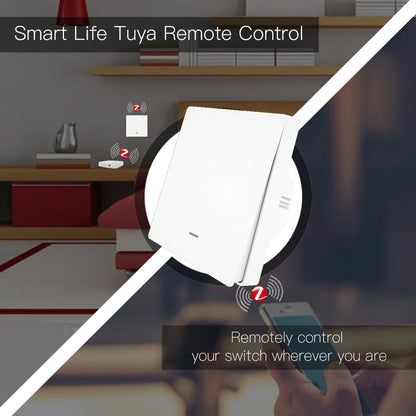 MOES Smart Lichtschalter Tuya ZigBee Kein Neutralleiter Kein Kondensator erforderlich Smart Life 2/3-Wege Funktioniert mit Alexa Google Home 2mqtt.