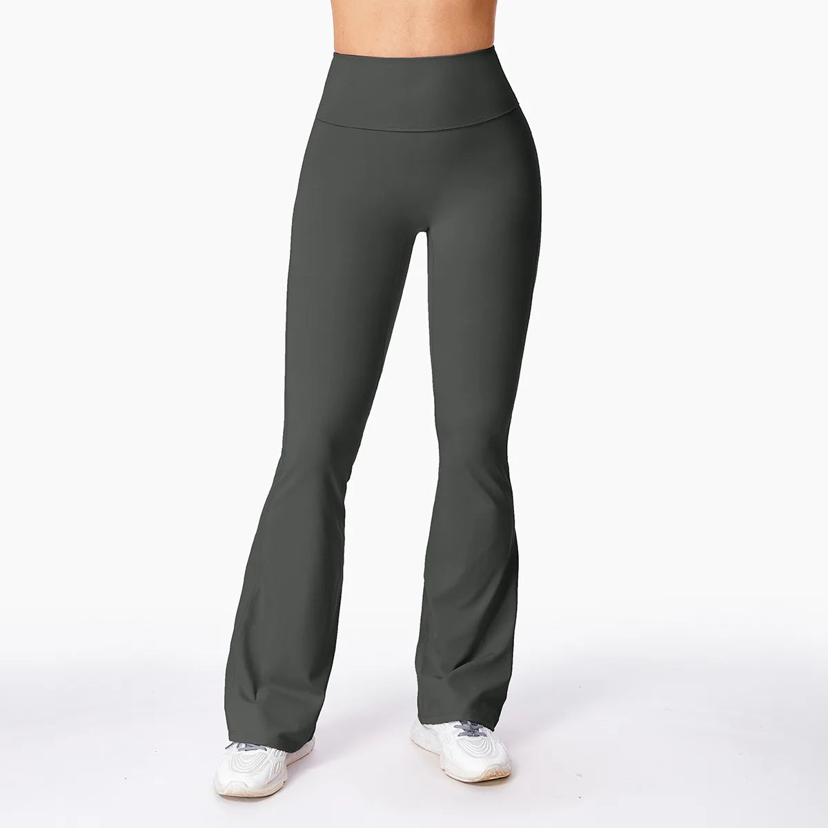New Arrival Lulu Micro Stretch Wide Leg High Waist Yoga & Fitness Pants Naked Sports Wear Solid Pattern for Running Exercise.